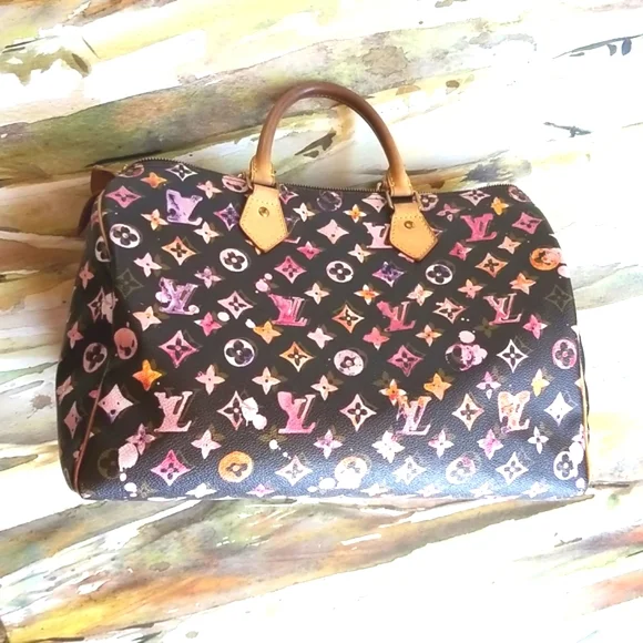 LOUIS VUITTON Richard Prince Watercolor MULTI Aquarelle Monogram Speedy 35 2008 - Picture 16 of 16
